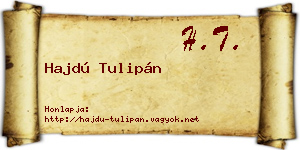 Hajdú Tulipán névjegykártya